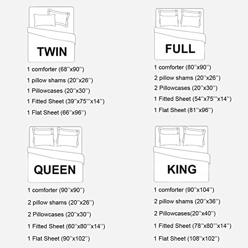 Etdiffe Light Purple Queen Comforter Set, 7 Piece Boho Lavender Bed In A Bag - Soft & Lightweight All Season Microfiber Down Alternative Bedding Comforter With Sheets For Girls Women #TOP5