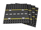 2 Recta y 2 Curva Placas Base Apostrophe Games Placas Base de Bloques Grandes compatibles con Las Principales Marcas (Carretera Paquete de 4)