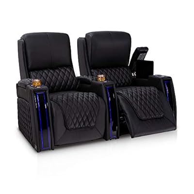 Seatcraft - Apex - Home Theater Seating - Power Recliners - Leather - Powered Headrests and Lumbar Support - LED Armrests - SoundShaker - USB Charging - Cup Holders from Seatcraft