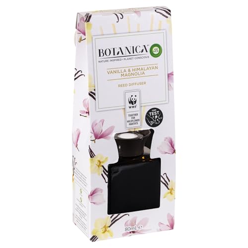Botanica by Air Wick Reed Diffuser, Vanilla and Himalayan Magnolia, 80mL (Pack of 5)
