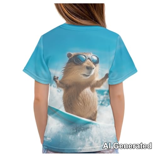 Image of Xhuibop Kids T Shirts for Boys Size 3-16 Girls Short Sleeve Sportswear Active Tops
