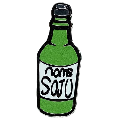 Nomsco Cute Food Themed Enamel Pin (Soju)