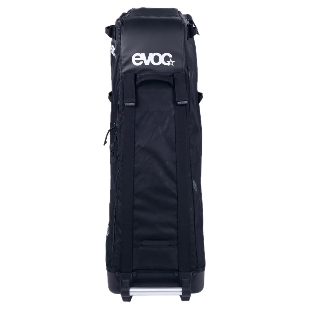 EVOC BIKE BAG PRO Fahrradkoffer (zusammenfaltbare Fahrrad-Transporttasche für Renn-, Gravel-, XC-, FR-, Enduro-, DH- & ≤29“-Räder, CLIP-ON WHEEL 3.0, max. Radstand 130 cm, BIKE STAND PRO), Black