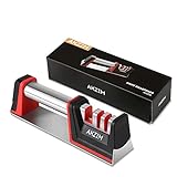 Akzim Aiguiseur de couteaux de cuisine en 2 étapes, base antidérapante