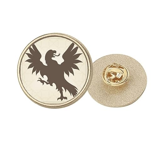 Broche ronde en métal doré emblème national taille M insigne de veste chic