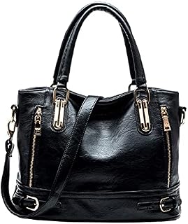 Sacmill Top Handle Leather Handbags for Women Ladies Tote Crossbody Shoulder Bags Hobo Multi Pockets Designer Clutch Purse for Girls