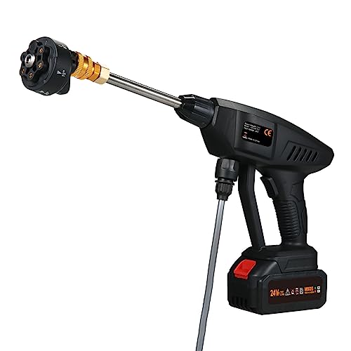 máquina de lavar,ERYUE 6 em 1 spray Lavadora de energia sem fio 60Bar 300W Máquina de lavar de alta