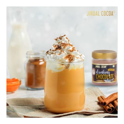 Image of Jindal Cocoa Drinking Chocolate Cinnamon Powder - 200g | Goes well with Hot or Cold Chocolate Drink | No Artificial Colours | No Artificial Preservatives | No Trans-Fat | 100% Vegetarian (200g)