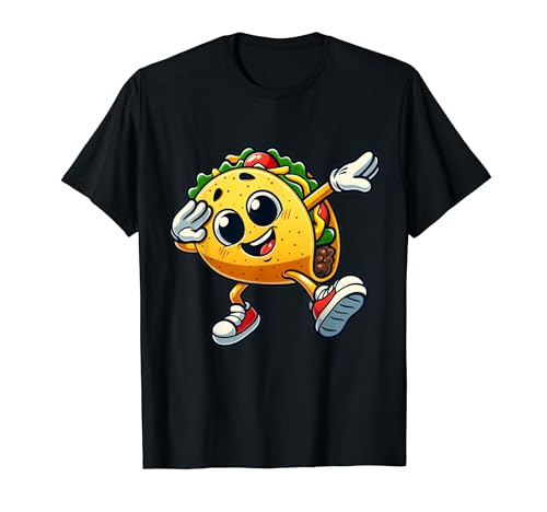 Funny Taco Dabbing Cute Taco Mexican Food Lovers Taco Crew T-Shirt