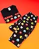 Pac-Man Pajamas Mens Arcade Game Over Black T Shirt & Loungewear Joggers Pjs Large #2