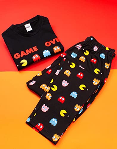 Pac-Man Pajamas Mens Arcade Game Over Black T Shirt & Loungewear Joggers Pjs3