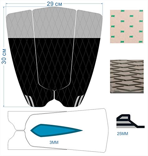 image for Zhaolan-Digital Tester Surfboard Deck Traction Pads Surfboard Tail Pad