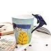 HRDZ Creativo Animale Tazza di Ceramica Simpatico astice Dipinto a Mano Delfini Alpaca Maniglia Tazza Stereo 3D