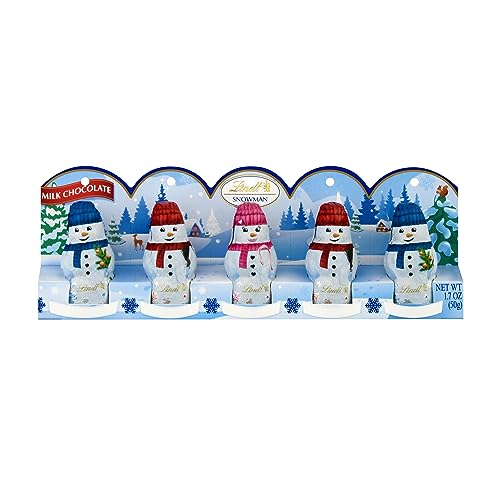 Lindt Mini Snowman Milk Chocolate Candy, 1.7 oz. 5-Pack