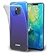 Moozy 360 Degree Case for Huawei Mate 20 Pro - Full Body Front and Back Slim Clear Transparent TPU Silicone Gel Cover