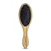 GIOVANNI Oval Hair Brush with Real Bamboo Handle and Base, Bristles Gently Detangle, Great for Fine or Thick, Curly or Straight Hair Types, Smoothing Tresses, Beige