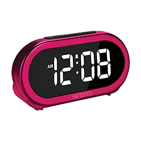 Riptunes Digital Loud Alarm Clock for Bedrooms with Snooze, Full Adjustable Dimmer and Alarm Volume for Heavy Sleepers, Easy to Set, with 5 Alarm Sounds, 12/24, LED Big Digit Clock for Kids, Elderly Cover