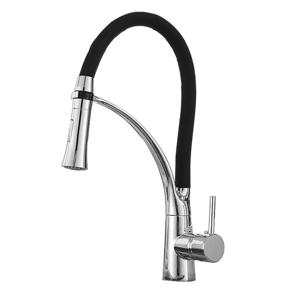 Robinet d'évier de cuisine en cuivre durable avec flexible en tube silicone