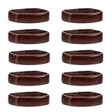 Tofficu Anelli per Cinturini Orologi in Vera Pelle 20mm 10 Pezzi Colore Marrone Scuro Accessori per Orologi Sostituibili Resistente All’usura per Cinturini Femminili