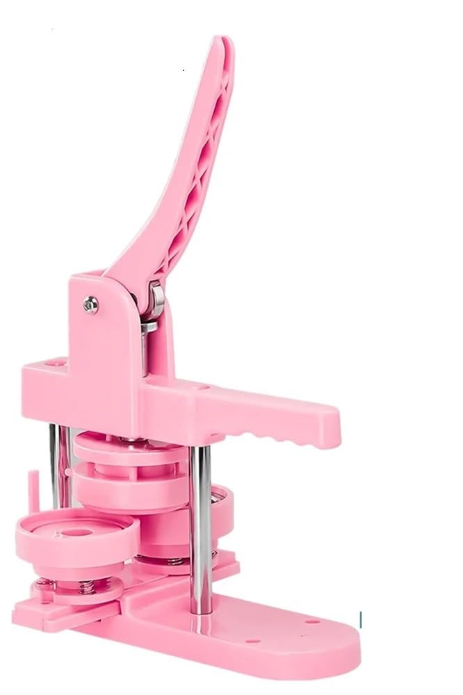 Badges Button Maker Machine Set, 25+32+58MM Pin Badges Punching Press(Roze,32mm)