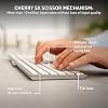 لوحة مفاتيح CHERRY KC 6000 Slim مصنوعة من Mac Layout. مع 12 وظيفة خاصة بشركة Apple. طباعة مقصية تقنية للصمت القريب. بديل للوحات المفاتيح السحرية. سلكي USB. التخطيط الأمريكي الأبيض والفضي.