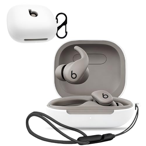 For Beats Powerbeats Fit �p �P�[�X �J�o�[ �yNOUKAJU�z ���C�����X �C���[�z�� �V���R�� �ی�P�[�X �i�J���r�i�t��+�X�g���b�v�t�� �j �����h�~ �L�Y�h�~ �ϏՌ� �����[�d�\ �h�o �h�� (�z���C�g)
