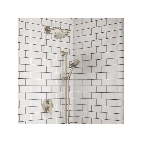 hansgrohe Locarno Transitional Thermostatic Shower Valve Trim with Temperature Control and Diverter in Brushed Nickel, 04820820 by hansgrohe - Used condition - Image 2