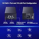 MokerLink Gigabit PoE wtryskiwacz, 802.3af/at/bt 90 W, 10/100/1000 Mbps Ethernet, Plug & Play, adapter bez PoE do PoE, odległość do 100 m