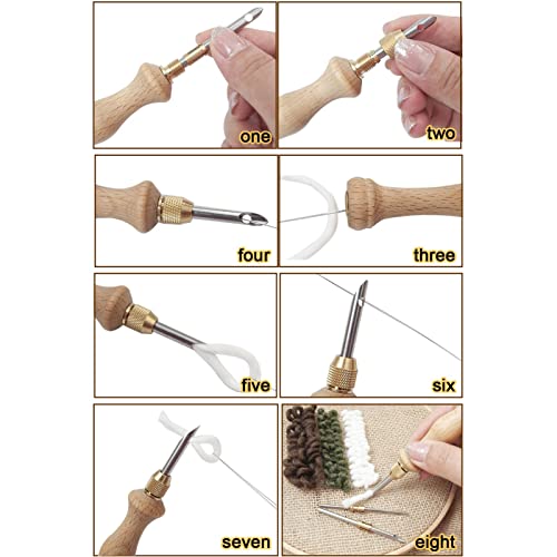 soco | Kit Bordado Perfurado,Conjunto completo ferramentas para enganchar tapetes agulha, canetas bo