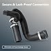 YIYANTO 68297843AC Radiator Coolant Upper Inlet Hose Compatible with Jeep Compass 2017 2018 2019 2020 2021 2022 2.4L, Replace 68297843AA 68297843AB Hoses Replacement Black Rubber