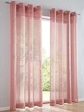 142490-2 Dekostore, Farbe Lachs, 1 Stück, Heine Home, 622 - Gardinen, Größe: ca. H/B: 175x140 cm, mit Ösen