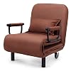 Giantex Slaapstoel inklapbaar, klapstoel slaapstoel met armleuningen & kussens, 3-in-1 klapsofa bedstoel functionele…