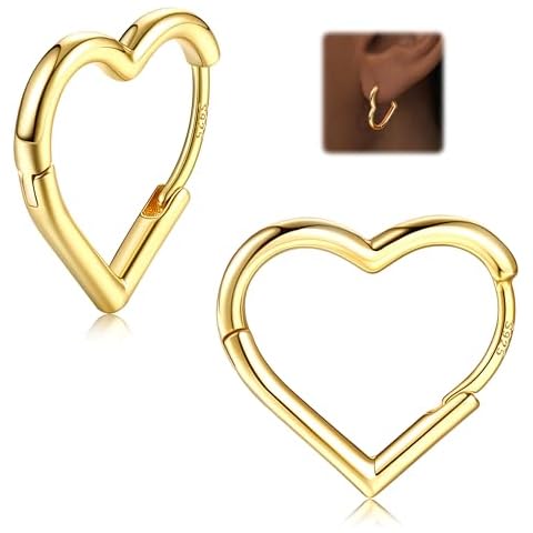 LOLIAS Gold Heart Hoop Earrings for Women Cover