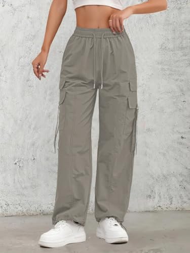 Image of Leriya Fashion Cargo Pants For Woman | Trousers For Womans |High Waist PolyCotton Trouser for Women - Flared Parachute Pants with Side Pockets |Womens Cargo Pant | Track Pant For Womans |Elegant for College & Events (Available in Plus Size)