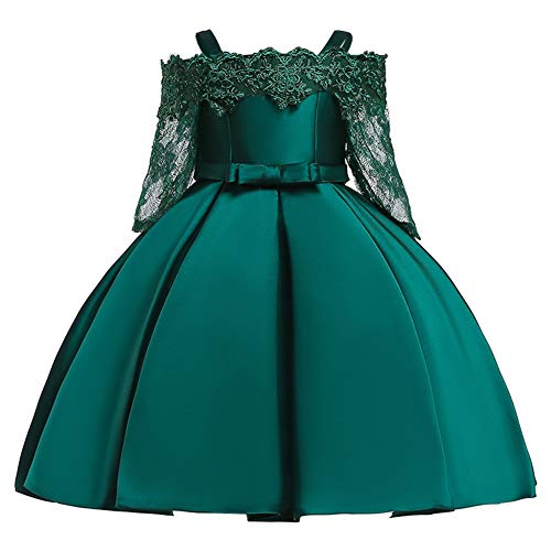 KISSOURBABY Girls Dresses 7-16 Party Dress Toddler Girl Party Dress Girl Flower Dress Prom Dresses for Girls Size 5 6T Easter Pageant Party Dress Sundress for Girls Holiday Summer Dressy (Green,120)