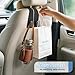 Fitnice Car Seat Headrest Hooks - 2 Pack Universal Car Purse Hook, Leather Car Bag Purse Holder with Double Metal Hooks for Handbags, Grocery Bags, Bottles, Phones