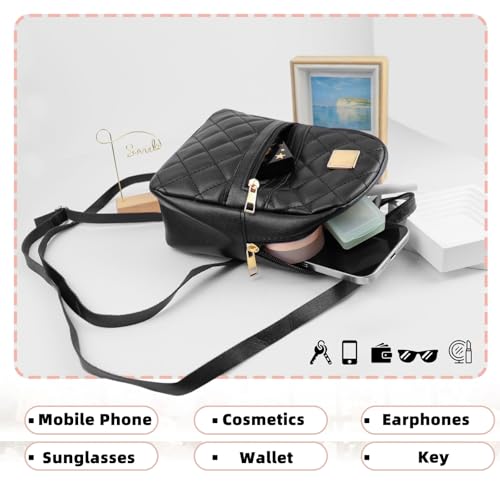 Image of Womens Tiny Backpack Purse, PU Leather Small Backpack Purse for Women and Girls, Stylish Mini Backpack Cute Small Backpack with Adjustable Strap for Dating, Shopping, Party (pink)