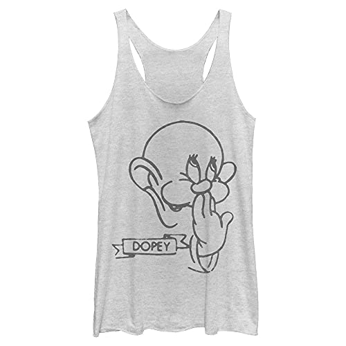 Camiseta de tirantes Disney Junior Princess Dopey para mujer en color blanco
