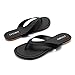 FITORY Women's Casual Flip Flops,Comfortable Thong Walking Slide,Summer Beach Flat Sandals for Indoor and Outdoor Black Size 9
