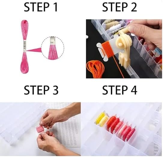Embroidery Floss Organizer, Cross Stitch Thread Storage Box, Craft Tools