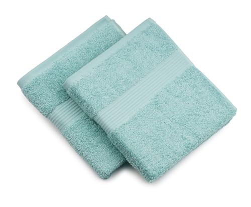 Gözze - New York Handtücher, 2er-Set, Weich und saugfähig, 100% Baumwolle, 50 x 100 cm - Mint