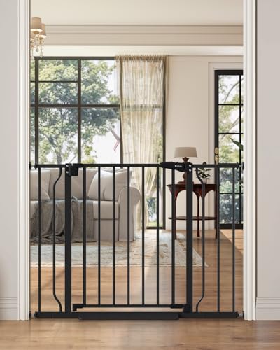 Cideny 29'-40' Baby Gate for Stairs, Auto Close Stroller Friendly Dog Gate Indoor for Doorways, Pressure Mounted Baby Gate, Easy Walk Through Gate for...