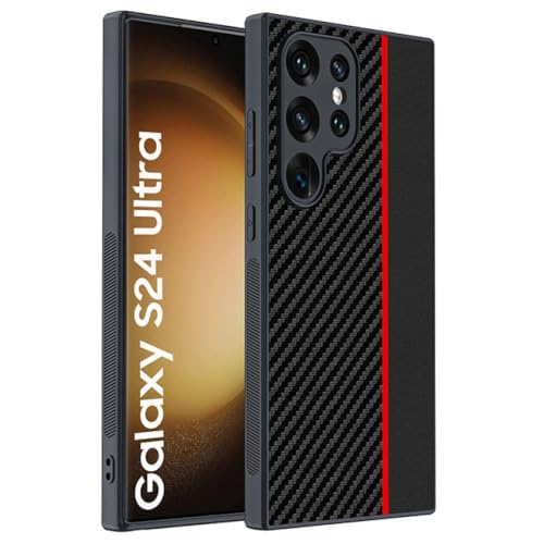Coque Samsung S24 Ultra anti-empreintes digitales en cuir noir