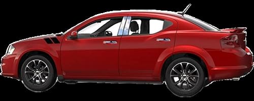 Miniatura 3 de QAA es compatible con Dodge Avenger 2008-2014 4 piezas de poste de pilar inoxidable PP47916