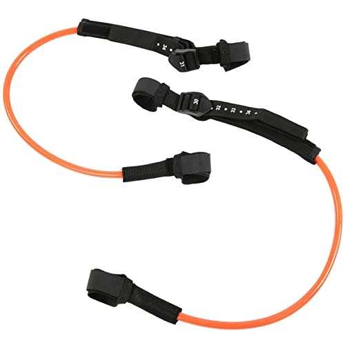 EABCHAML 2PCS 28-34 Inch Black Adjustable Safety Windsurf Harness Leash, High - Strength TPU Surfboard Leash for Windsurfing and Kitesurfing, Tear - Resistant with Custom Fit for All Body (Orange) - Thumbnail 3