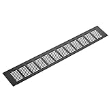 rejillas para ventilación rectangulares [Material] - Hecho de aleación de aluminio, no se deforma fácilmente y la superficie está anodizada, con buena resistencia a la corrosión.