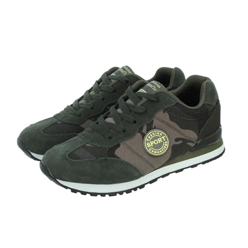 Genérico Zapatillas Campus Mujer Zapatos Rojos Mujer Pareja Ocio con Cordones Viajes Blanda Zapatos cómodos Zapatos de Gamuza para Exteriores Zapatos para Correr Deportivas Mujer New (Green, 44)