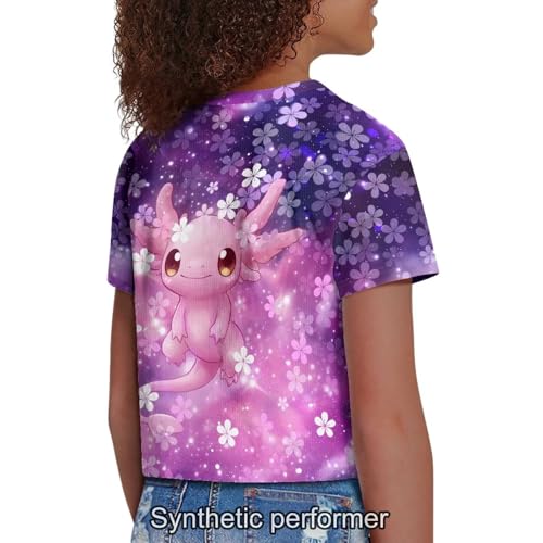 Image of 4th of July Shirt for Girls 7-8 Years US Flag Crop Tops Kids Outfit Independent Day Graphic Tee-