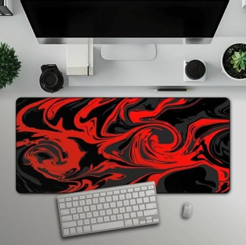 Image of Saco XXL Gaming Mouse Pad for PC - Large Desk Mat 900x400x3mm, Extended Non-Slip Rubber Base, Waterproof Surface, Liquid Wave Design, Big Keyboard Mouse Pad for Office & Home Setup