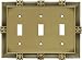 Franklin Brass 64477 Pineapple Triple Toggle Switch Wall Plate / Switch Plate / Cover, Tumbled Antique Brass